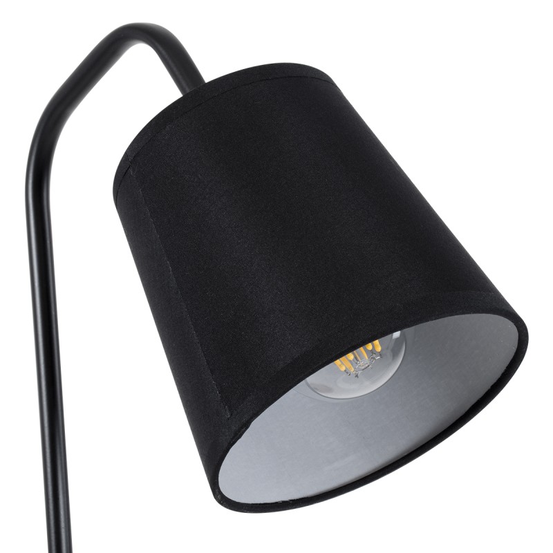GLOBOSTAR® BARNABY 01573 Μοντέρνο Επιτραπέζιο Φωτιστικό Πορτατίφ με Ντουί 1 x E27 AC 220-240V IP20 - Μαύρο & Μπεζ - Μ15 x Π33 x Υ50cm