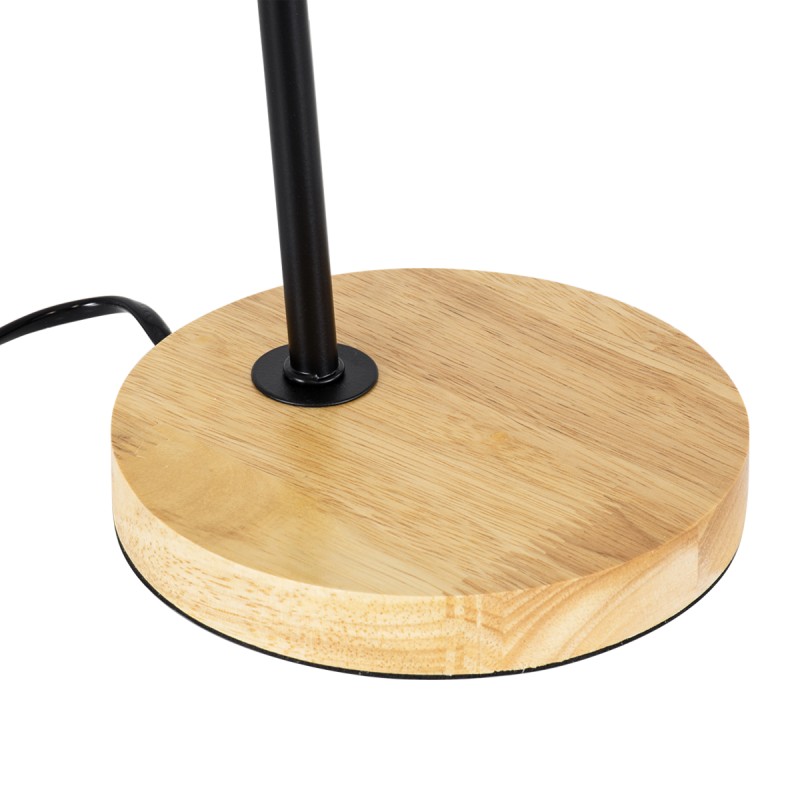 GLOBOSTAR® BARNABY 01573 Μοντέρνο Επιτραπέζιο Φωτιστικό Πορτατίφ με Ντουί 1 x E27 AC 220-240V IP20 - Μαύρο & Μπεζ - Μ15 x Π33 x Υ50cm