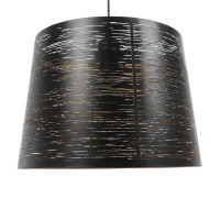 GLOBOSTAR® ACCADEMIA 01584 Μοντέρνο Κρεμαστό Φωτιστικό Οροφής με Ντουί 1 x E27 AC 220-240V IP20 - Μαύρο & Χρυσό - Μ35 x Π35 x Y25cm
