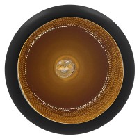 GLOBOSTAR® JANIS 01591 Μοντέρνο Κρεμαστό Φωτιστικό Οροφής με Ντουί 1 x E27 AC 220-240V IP20 - Μαύρο & Χρυσό - Μ20 x Π20 x Υ41cm