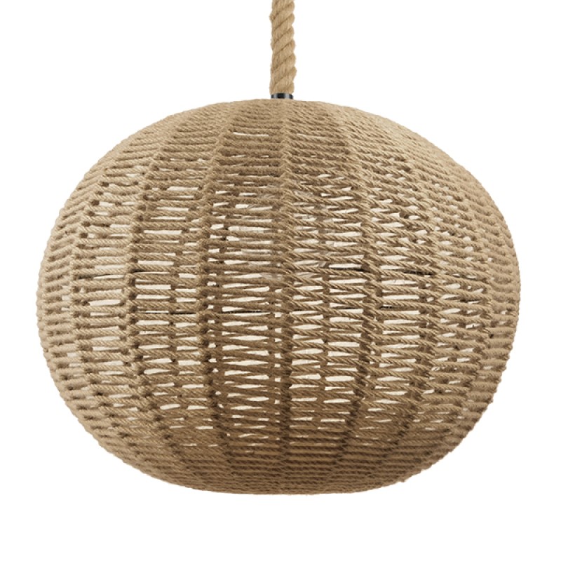 GLOBOSTAR® MANDALA 01593 Vintage Κρεμαστό Φωτιστικό Οροφής με Ντουί 1 x E27 AC 220-240V IP20 - Μπεζ - Μ60 x Π60 x Υ45cm