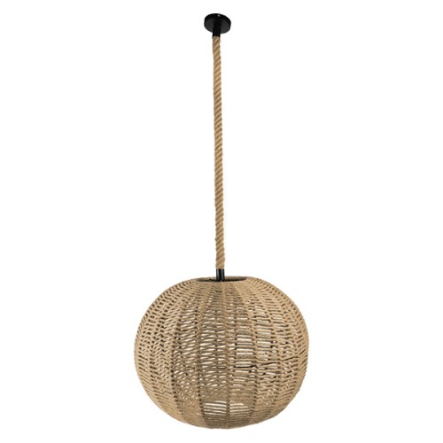 GLOBOSTAR® MANDALA 01593 Vintage Κρεμαστό Φωτιστικό Οροφής με Ντουί 1 x E27 AC 220-240V IP20 - Μπεζ - Μ60 x Π60 x Υ45cm
