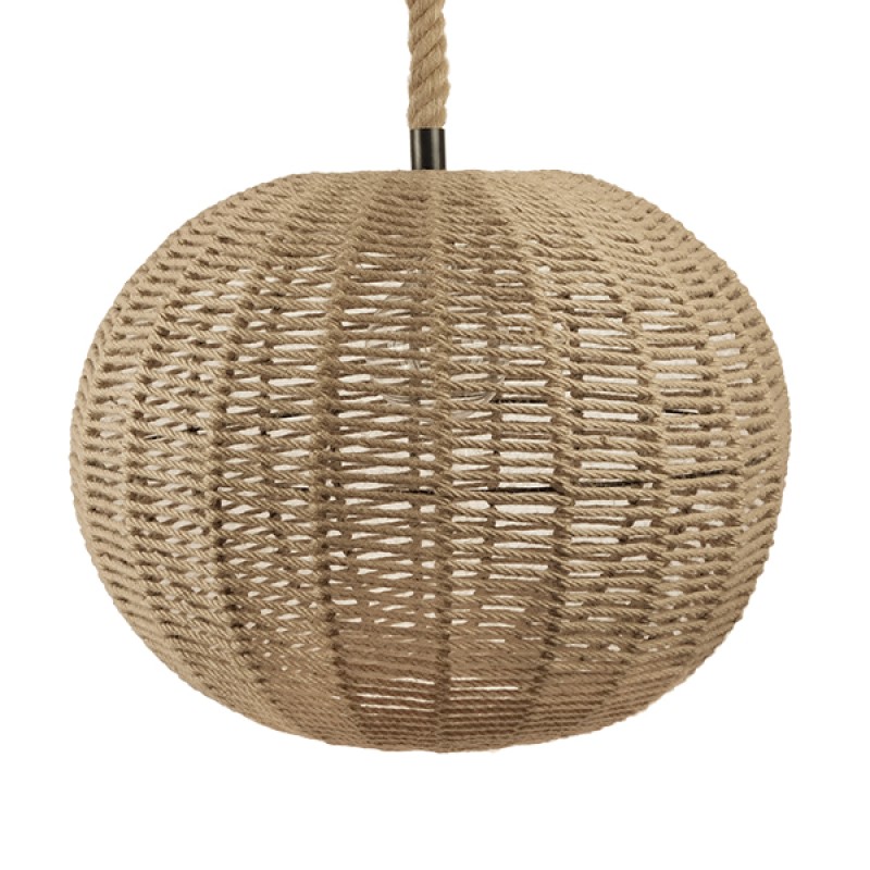 GLOBOSTAR® MANDALA 01593 Vintage Κρεμαστό Φωτιστικό Οροφής με Ντουί 1 x E27 AC 220-240V IP20 - Μπεζ - Μ60 x Π60 x Υ45cm