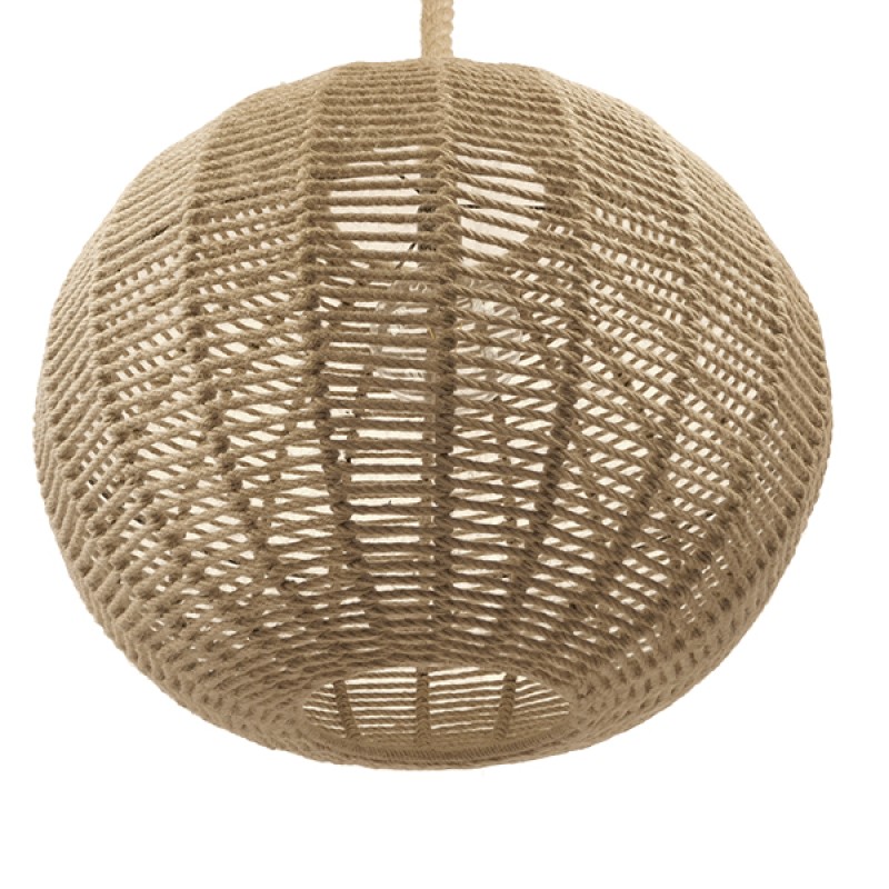 GLOBOSTAR® MANDALA 01593 Vintage Κρεμαστό Φωτιστικό Οροφής με Ντουί 1 x E27 AC 220-240V IP20 - Μπεζ - Μ60 x Π60 x Υ45cm