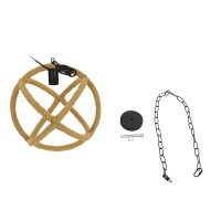 GLOBOSTAR® BALANCE 01596 Vintage Κρεμαστό Φωτιστικό Οροφής με Ντουί 1 x E27 AC 220-240V IP20 - Μαύρο & Μπεζ - Μ35 x Π35 x Υ36cm