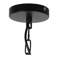 GLOBOSTAR® BELLE 01597 Vintage Κρεμαστό Φωτιστικό Οροφής με Ντουί 1 x E27 AC 220-240V IP20 - Μπεζ - Μ56 x Π56 x Y58cm