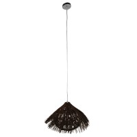 GLOBOSTAR® CHEOPE 01600 Boho Κρεμαστό Φωτιστικό Οροφής με Ντουί 1 x E27 AC 220-240V IP20 - Καφέ - Μ50 x Π50 x Y30cm