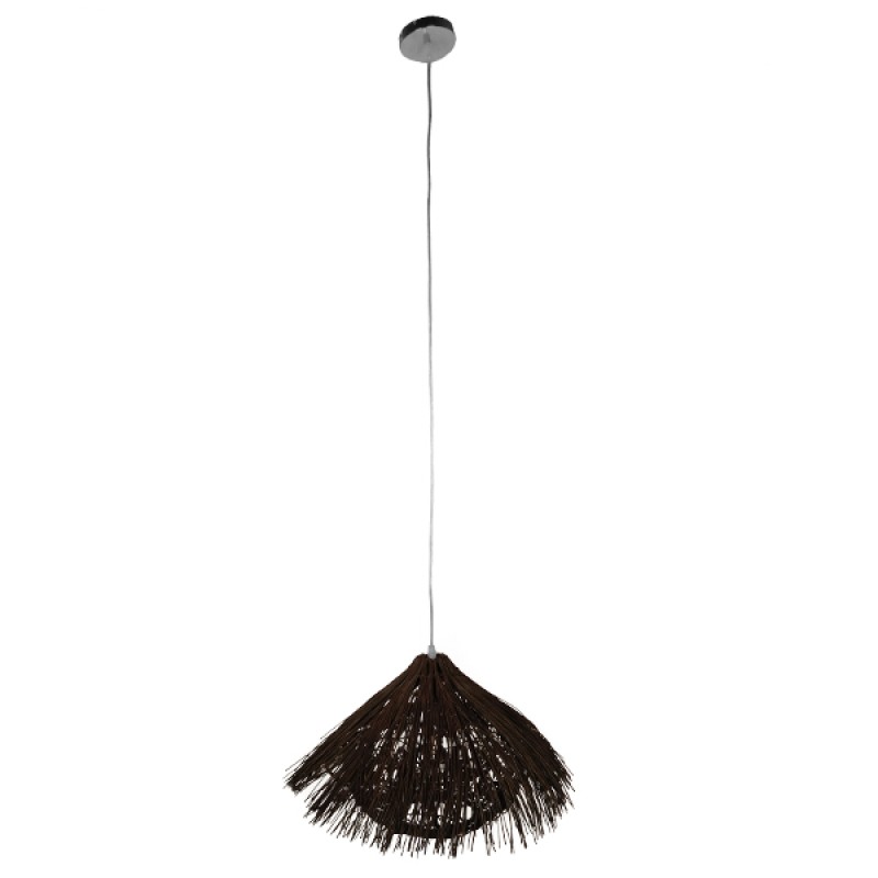 GLOBOSTAR® CHEOPE 01600 Boho Κρεμαστό Φωτιστικό Οροφής με Ντουί 1 x E27 AC 220-240V IP20 - Καφέ - Μ50 x Π50 x Y30cm