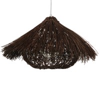 GLOBOSTAR® CHEOPE 01600 Boho Κρεμαστό Φωτιστικό Οροφής με Ντουί 1 x E27 AC 220-240V IP20 - Καφέ - Μ50 x Π50 x Y30cm