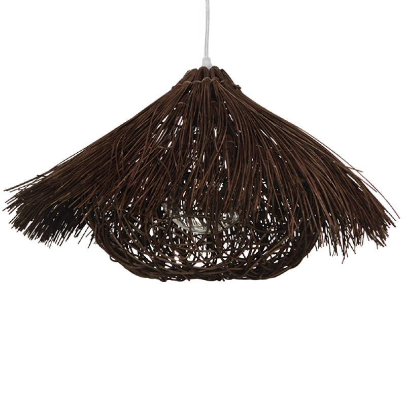 GLOBOSTAR® CHEOPE 01600 Boho Κρεμαστό Φωτιστικό Οροφής με Ντουί 1 x E27 AC 220-240V IP20 - Καφέ - Μ50 x Π50 x Y30cm