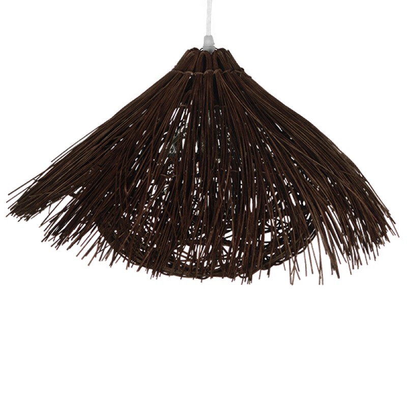 GLOBOSTAR® CHEOPE 01600 Boho Κρεμαστό Φωτιστικό Οροφής με Ντουί 1 x E27 AC 220-240V IP20 - Καφέ - Μ50 x Π50 x Y30cm
