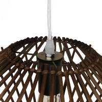 GLOBOSTAR® SASSO 01602 Boho Κρεμαστό Φωτιστικό Οροφής με Ντουί 1 x E27 AC 220-240V IP20 - Καφέ - Μ50 x Π50 x Y23cm
