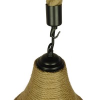 GLOBOSTAR® KUBRIC 01605 Boho Κρεμαστό Φωτιστικό Οροφής με Ντουί 1 x E27 AC 220-240V IP20 - Μπεζ - Μ30 x Π30 x Y40cm