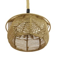 GLOBOSTAR® SPIRIT 01607 Boho Κρεμαστό Φωτιστικό Οροφής με Ντουί 1 x E27 AC 220-240V IP20 - Μπεζ - Μ35 x Π35 x Y30cm