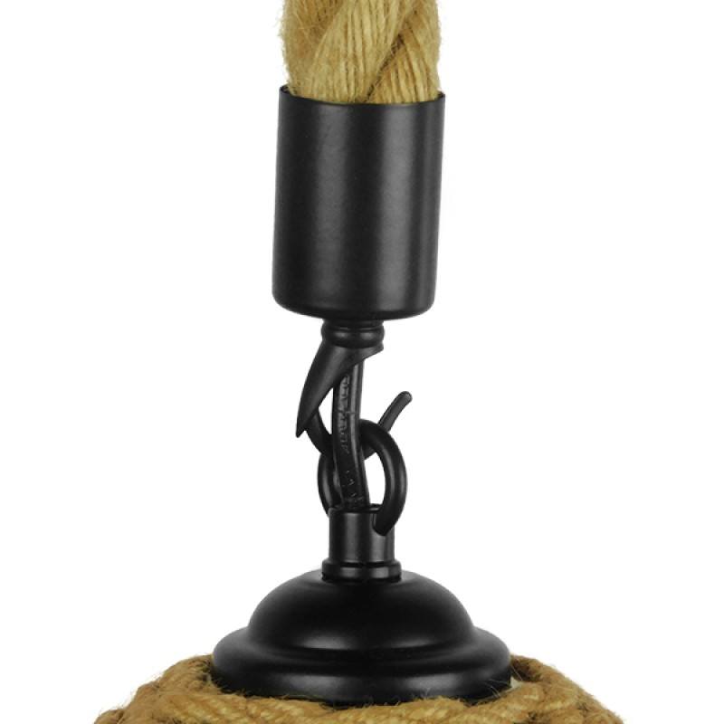 GLOBOSTAR® SPIRIT 01607 Boho Κρεμαστό Φωτιστικό Οροφής με Ντουί 1 x E27 AC 220-240V IP20 - Μπεζ - Μ35 x Π35 x Y30cm