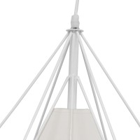 GLOBOSTAR® KAIRI 01619 Μοντέρνο Κρεμαστό Φωτιστικό Οροφής με Ντουί 1 x E27 AC 220-240V IP20 - Λευκό - Μ38 x Π38 x Υ39cm