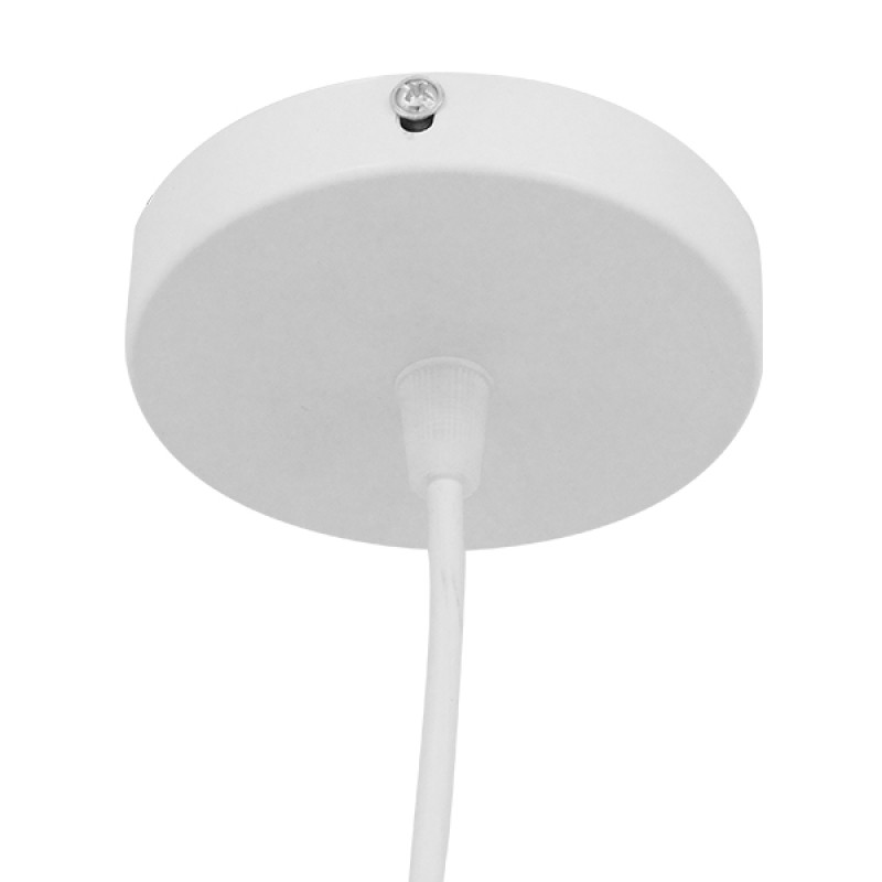 GLOBOSTAR® KAIRI 01619 Μοντέρνο Κρεμαστό Φωτιστικό Οροφής με Ντουί 1 x E27 AC 220-240V IP20 - Λευκό - Μ38 x Π38 x Υ39cm