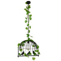 GLOBOSTAR® NEST 01640 Vintage Κρεμαστό Φωτιστικό Οροφής με Ντουί 1 x E27 AC 220-240V IP20 - Μαύρο & Πράσινο - Μ48 x Π38 x Υ40cm
