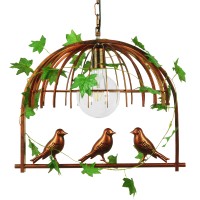 GLOBOSTAR® NEST 01642 Vintage Κρεμαστό Φωτιστικό Οροφής με Ντουί 1 x E27 AC 220-240V IP20 - Χάλκινο & Πράσινο - Μ48 x Π38 x Y40cm