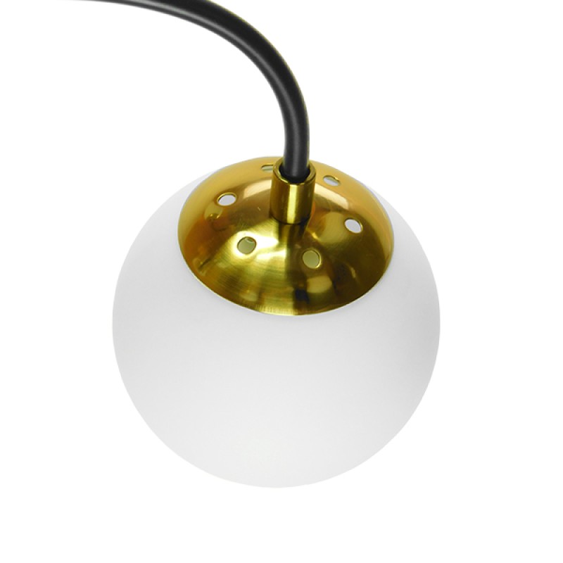 GLOBOSTAR® STARDUST 01649 Vintage Φωτιστικό Οροφής με Ντουί 8 x E27 AC 220-240V IP20 - Μαύρο & Χρυσό - Μ75 x Π75 x Υ100cm