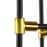 GLOBOSTAR® STARDUST 01649 Vintage Φωτιστικό Οροφής με Ντουί 8 x E27 AC 220-240V IP20 - Μαύρο & Χρυσό - Μ75 x Π75 x Υ100cm