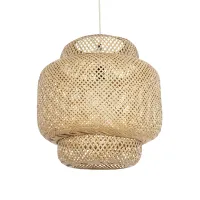 GLOBOSTAR® MALDIVES 01657 Boho Κρεμαστό Φωτιστικό Οροφής με Ντουί 1 x E27 AC 220-240V IP20 - Μπεζ - Μ50 x Π50 x Υ50m