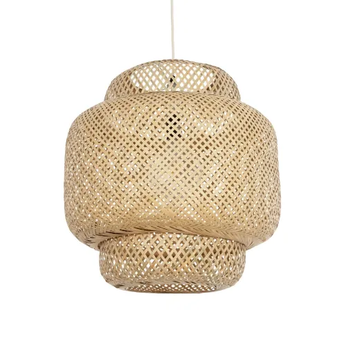 GLOBOSTAR® MALDIVES 01657 Boho Κρεμαστό Φωτιστικό Οροφής με Ντουί 1 x E27 AC 220-240V IP20 - Μπεζ - Μ50 x Π50 x Υ50m