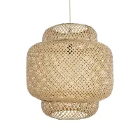 GLOBOSTAR® MALDIVES 01657 Boho Κρεμαστό Φωτιστικό Οροφής με Ντουί 1 x E27 AC 220-240V IP20 - Μπεζ - Μ50 x Π50 x Υ50m