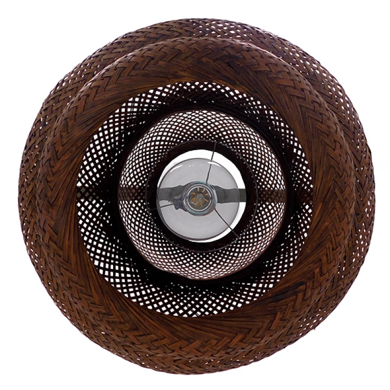 GLOBOSTAR® MALDIVES 01658 Boho Κρεμαστό Φωτιστικό Οροφής με Ντουί 1 x E27 AC 220-240V IP20 - Καφέ - Μ56 x Π56 x Υ54cm