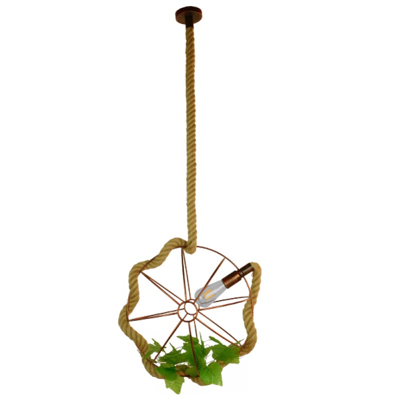 GLOBOSTAR® BRADLEY 01661 Vintage Κρεμαστό Φωτιστικό Οροφής με Ντουί 1 x E27 AC 220-240V IP20 - Πολύχρωμο - Μ42 x Π42 x Y42cm
