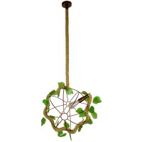 GLOBOSTAR® BRADLEY 01661 Vintage Κρεμαστό Φωτιστικό Οροφής με Ντουί 1 x E27 AC 220-240V IP20 - Πολύχρωμο - Μ42 x Π42 x Y42cm