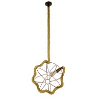 GLOBOSTAR® BRADLEY 01661 Vintage Κρεμαστό Φωτιστικό Οροφής με Ντουί 1 x E27 AC 220-240V IP20 - Πολύχρωμο - Μ42 x Π42 x Y42cm