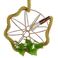 GLOBOSTAR® BRADLEY 01661 Vintage Κρεμαστό Φωτιστικό Οροφής με Ντουί 1 x E27 AC 220-240V IP20 - Πολύχρωμο - Μ42 x Π42 x Y42cm