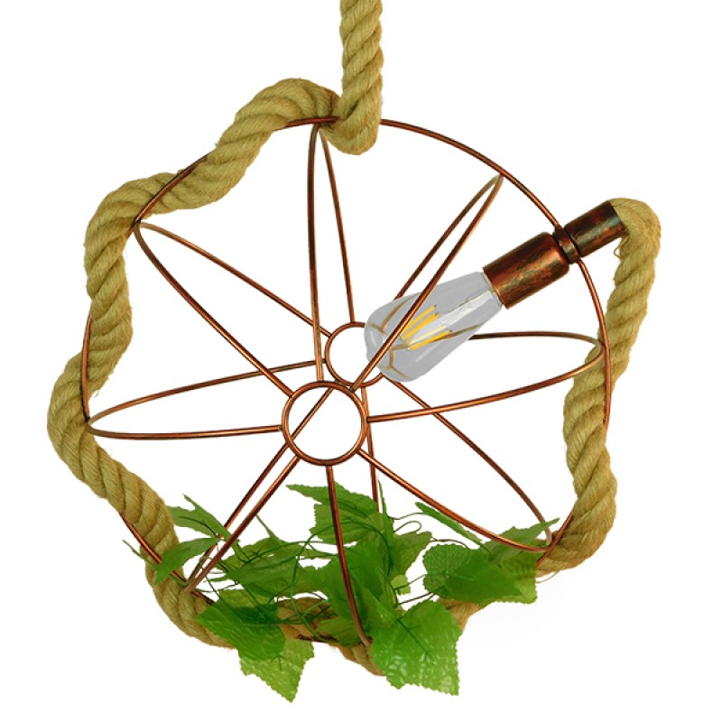 GLOBOSTAR® BRADLEY 01661 Vintage Κρεμαστό Φωτιστικό Οροφής με Ντουί 1 x E27 AC 220-240V IP20 - Πολύχρωμο - Μ42 x Π42 x Y42cm