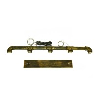 GLOBOSTAR® CANAL 01669 Vintage Κρεμαστό Φωτιστικό Οροφής με Ντουί 5 x E27 AC 220-240V IP20 - Μπρούτζινο - Μ92 x Π5 x Y8cm