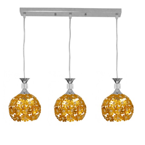 GLOBOSTAR® BOUQUET 01671 Μοντέρνο Κρεμαστό Φωτιστικό Οροφής με Ντουί 3 x E27 AC 220-240V IP20 - Πολύχρωμο - Μ64 x Π18 x Υ24cm