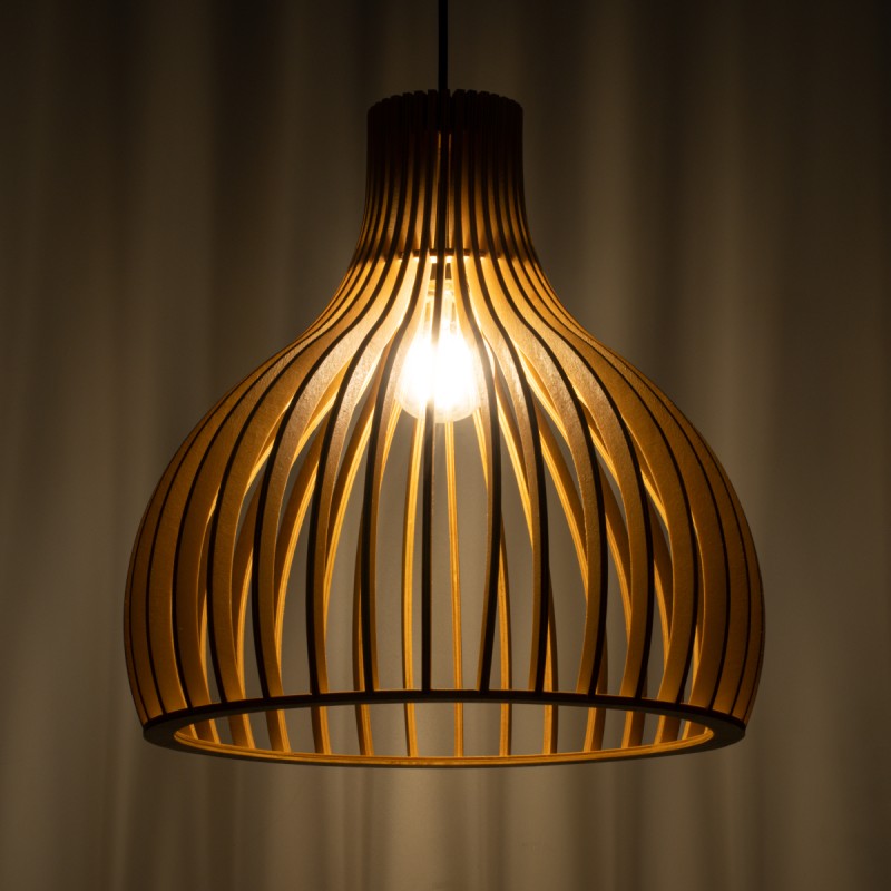 GLOBOSTAR® SCANDINAVIA 01697 Boho Κρεμαστό Φωτιστικό Οροφής με Ντουί 1 x E27 AC 220-240V IP20 - Μπεζ - Μ35 x Π35 x Υ35cm