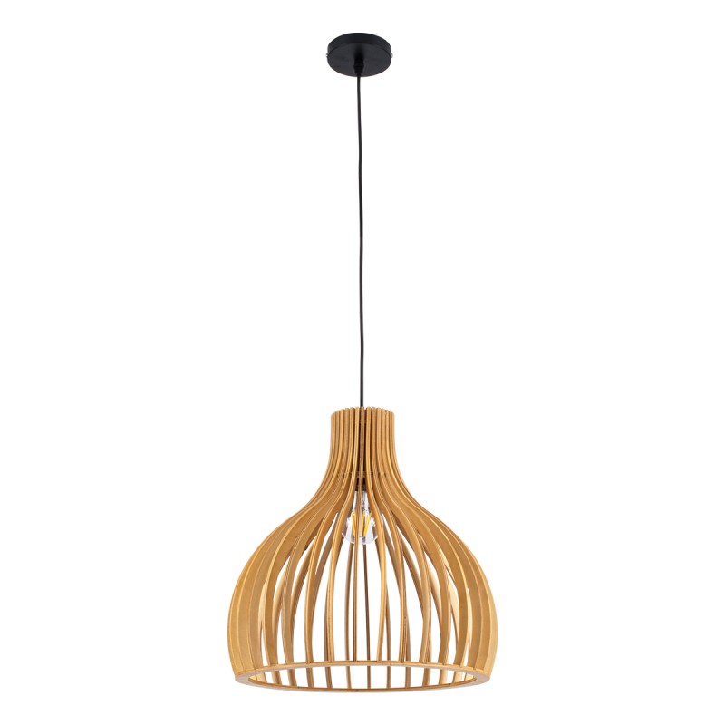 GLOBOSTAR® SCANDINAVIA 01697 Boho Κρεμαστό Φωτιστικό Οροφής με Ντουί 1 x E27 AC 220-240V IP20 - Μπεζ - Μ35 x Π35 x Υ35cm