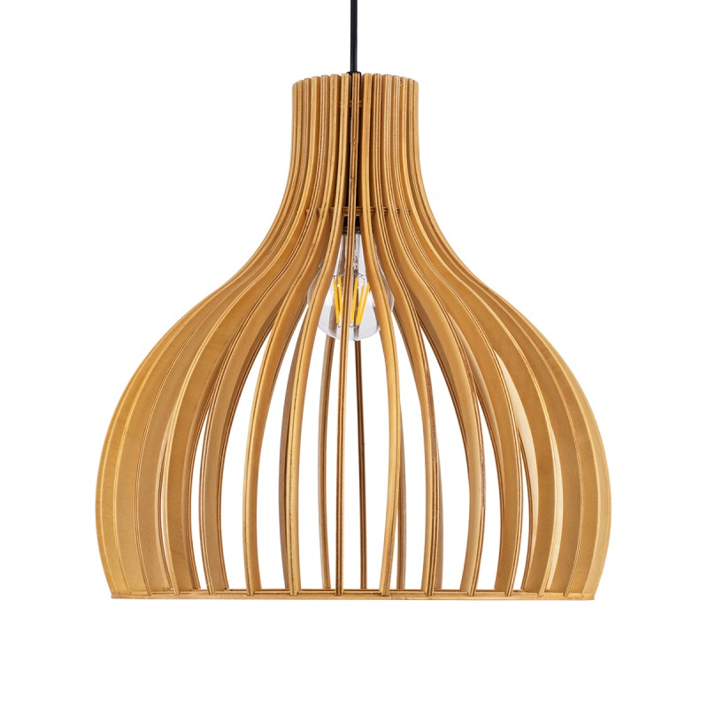 GLOBOSTAR® SCANDINAVIA 01697 Boho Κρεμαστό Φωτιστικό Οροφής με Ντουί 1 x E27 AC 220-240V IP20 - Μπεζ - Μ35 x Π35 x Υ35cm