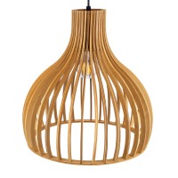 GLOBOSTAR® SCANDINAVIA 01697 Boho Κρεμαστό Φωτιστικό Οροφής με Ντουί 1 x E27 AC 220-240V IP20 - Μπεζ - Μ35 x Π35 x Υ35cm