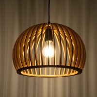 GLOBOSTAR® SCANDINAVIA 01698 Boho Κρεμαστό Φωτιστικό Οροφής με Ντουί 1 x E27 AC 220-240V IP20 - Μπεζ - Μ33 x Π33 x Υ20cm