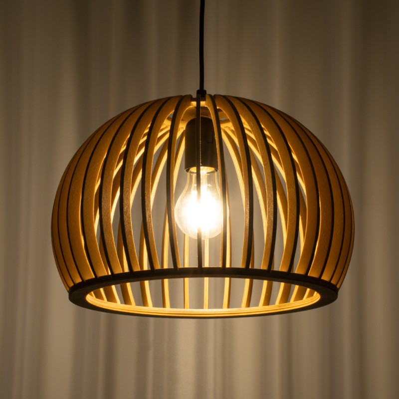 GLOBOSTAR® SCANDINAVIA 01698 Boho Κρεμαστό Φωτιστικό Οροφής με Ντουί 1 x E27 AC 220-240V IP20 - Μπεζ - Μ33 x Π33 x Υ20cm