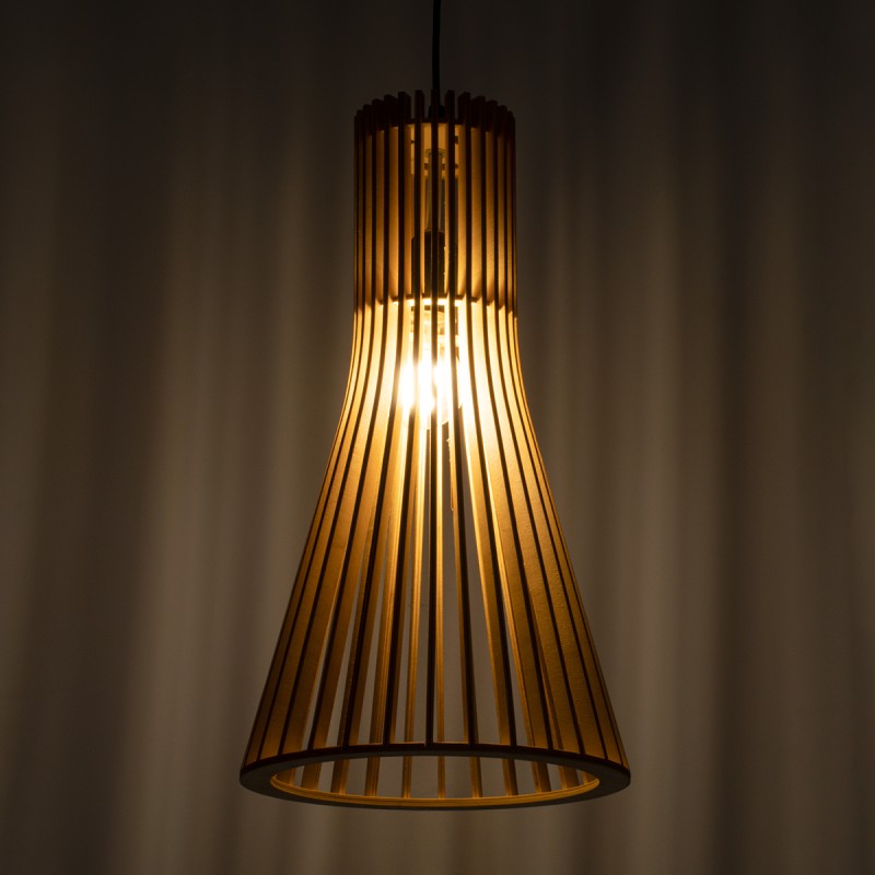 GLOBOSTAR® SCANDINAVIA 01700 Boho Κρεμαστό Φωτιστικό Οροφής με Ντουί 1 x E27 AC 220-240V IP20 - Μπεζ - Μ25 x Π25 x Υ45cm