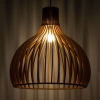 GLOBOSTAR® SCANDINAVIA 01701 Boho Κρεμαστό Φωτιστικό Οροφής με Ντουί 1 x E27 AC 220-240V IP20 - Μπεζ - Μ45 x Π45 x Υ45cm
