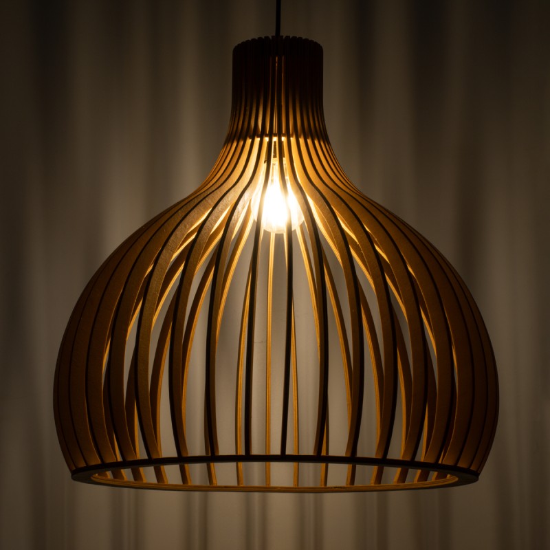 GLOBOSTAR® SCANDINAVIA 01701 Boho Κρεμαστό Φωτιστικό Οροφής με Ντουί 1 x E27 AC 220-240V IP20 - Μπεζ - Μ45 x Π45 x Υ45cm