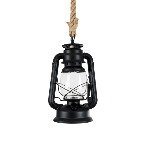 GLOBOSTAR® BARBAROSSA 01704 Vintage Κρεμαστό Φωτιστικό Οροφής με Ντουί 1 x E27 AC 220-240V IP20 - Μαύρο - Μ18 x Π18 x Υ28cm