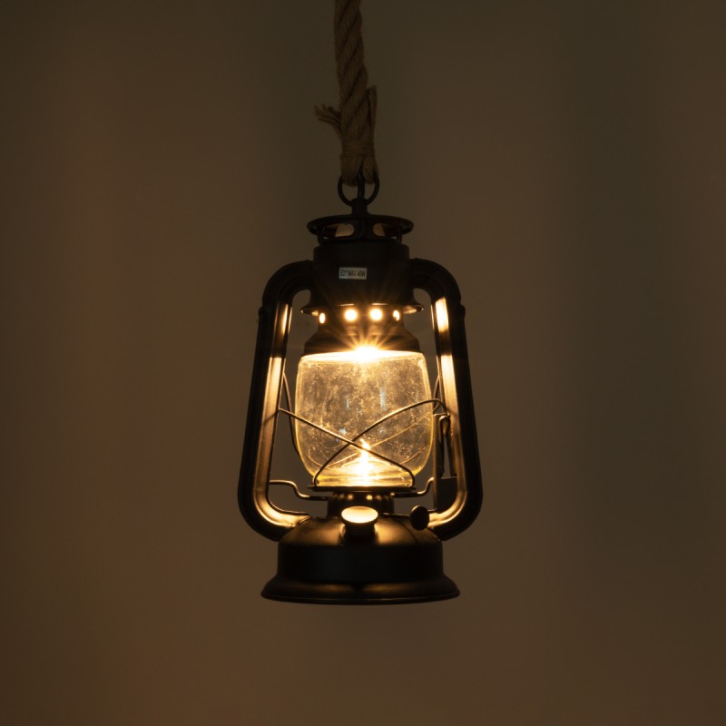 GLOBOSTAR® BARBAROSSA 01704 Vintage Κρεμαστό Φωτιστικό Οροφής με Ντουί 1 x E27 AC 220-240V IP20 - Μαύρο - Μ18 x Π18 x Υ28cm