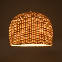 GLOBOSTAR® BERMUDA 01708 Boho Κρεμαστό Φωτιστικό Οροφής με Ντουί 1 x E27 AC 220-240V IP20 - Μπεζ - Μ31 x Π31 x Y22cm