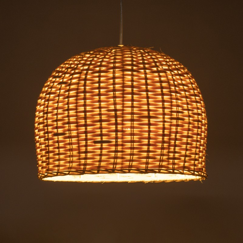 GLOBOSTAR® BERMUDA 01708 Boho Κρεμαστό Φωτιστικό Οροφής με Ντουί 1 x E27 AC 220-240V IP20 - Μπεζ - Μ31 x Π31 x Y22cm