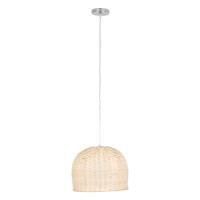 GLOBOSTAR® BERMUDA 01708 Boho Κρεμαστό Φωτιστικό Οροφής με Ντουί 1 x E27 AC 220-240V IP20 - Μπεζ - Μ31 x Π31 x Y22cm